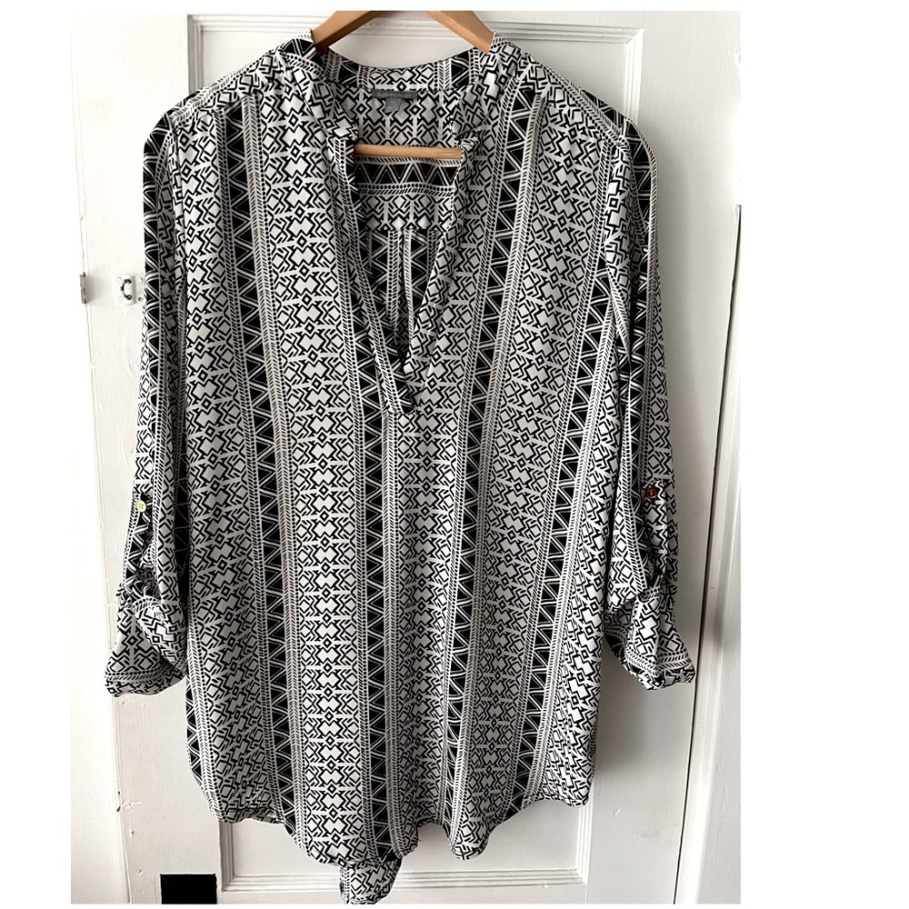 Aztec Print Blouse